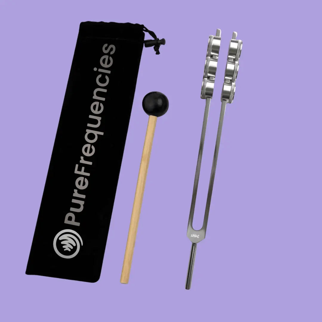 32 Hz weighted tuning fork with activator mallet